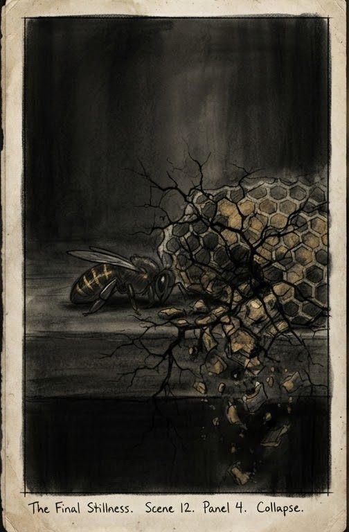 Charcoal storyboard panel generated in Adung Studio Book: Scene 12, Panel 4, Collapse